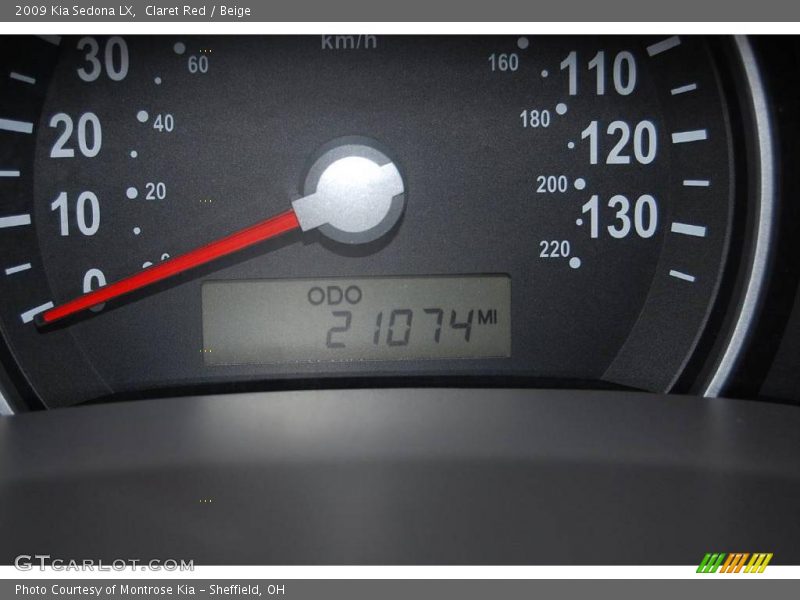 Claret Red / Beige 2009 Kia Sedona LX