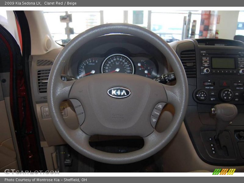 Claret Red / Beige 2009 Kia Sedona LX