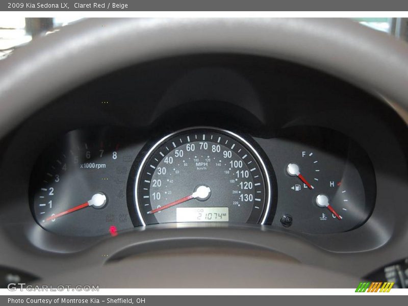 Claret Red / Beige 2009 Kia Sedona LX
