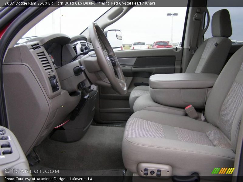 Inferno Red Crystal Pearl / Khaki 2007 Dodge Ram 3500 Big Horn Quad Cab Dually