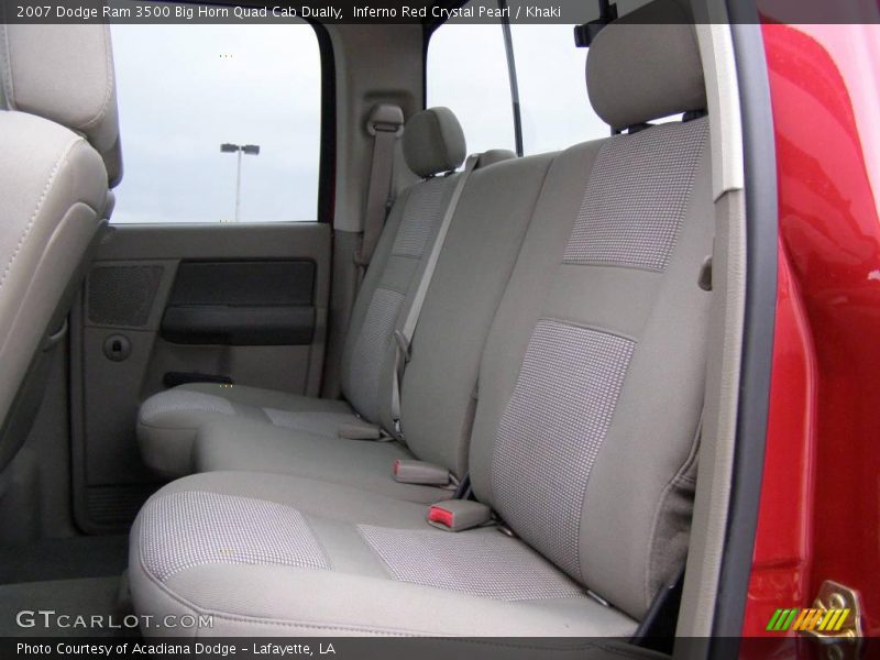 Inferno Red Crystal Pearl / Khaki 2007 Dodge Ram 3500 Big Horn Quad Cab Dually