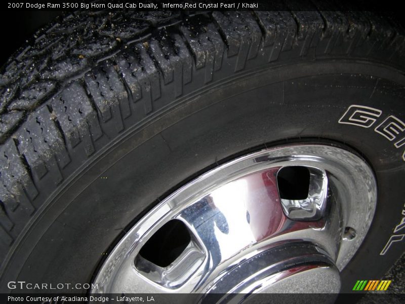 Inferno Red Crystal Pearl / Khaki 2007 Dodge Ram 3500 Big Horn Quad Cab Dually