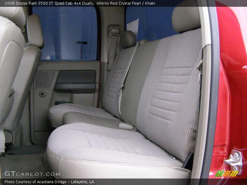 Inferno Red Crystal Pearl / Khaki 2008 Dodge Ram 3500 ST Quad Cab 4x4 Dually