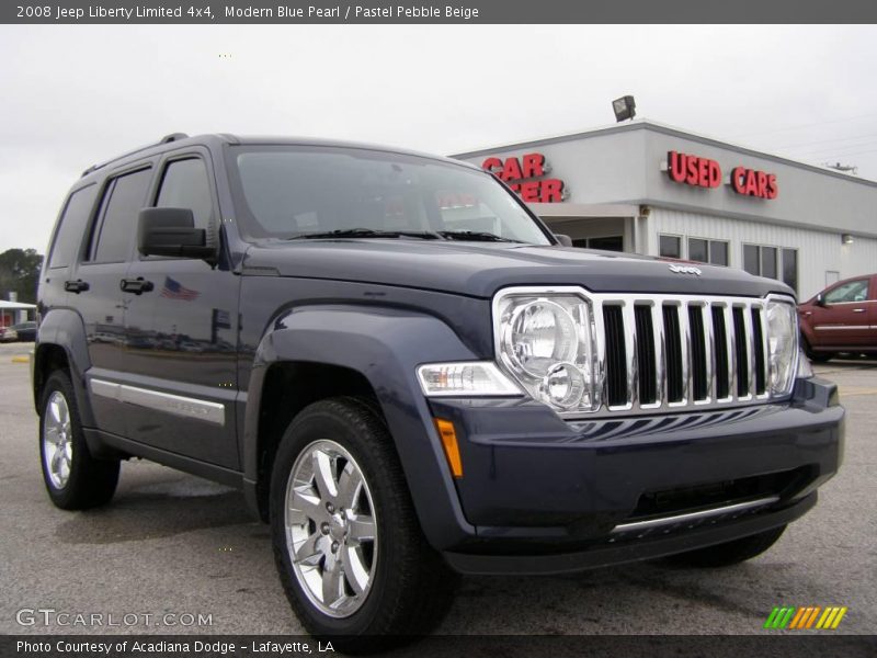 Modern Blue Pearl / Pastel Pebble Beige 2008 Jeep Liberty Limited 4x4