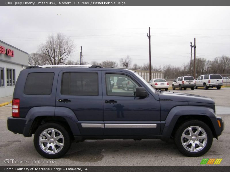 Modern Blue Pearl / Pastel Pebble Beige 2008 Jeep Liberty Limited 4x4