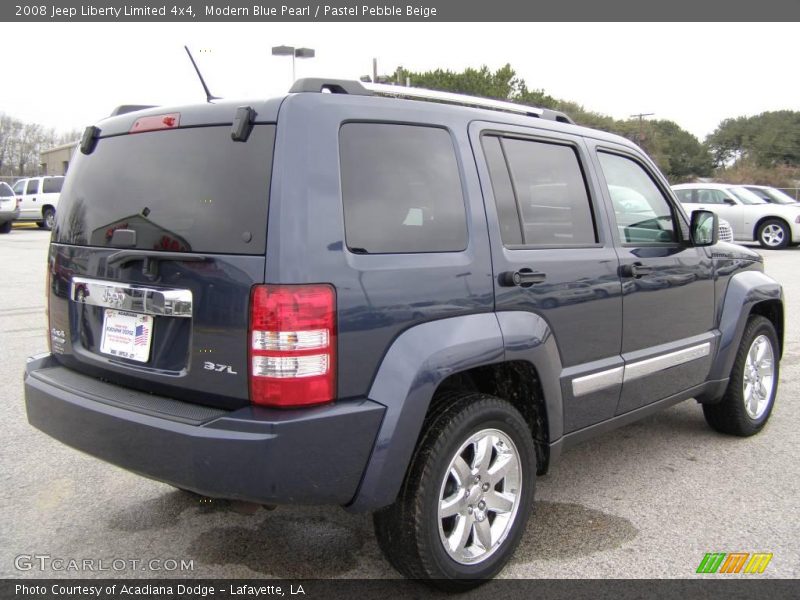Modern Blue Pearl / Pastel Pebble Beige 2008 Jeep Liberty Limited 4x4