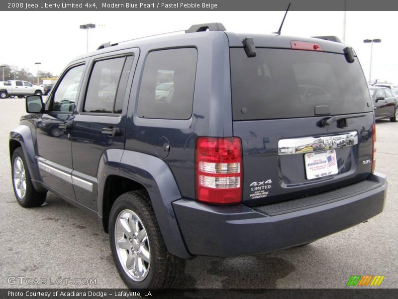 Modern Blue Pearl / Pastel Pebble Beige 2008 Jeep Liberty Limited 4x4
