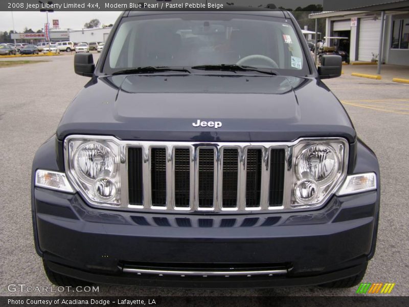 Modern Blue Pearl / Pastel Pebble Beige 2008 Jeep Liberty Limited 4x4