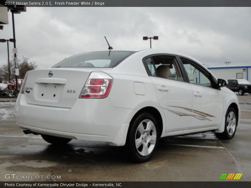 Fresh Powder White / Beige 2007 Nissan Sentra 2.0 S