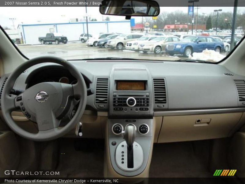 Fresh Powder White / Beige 2007 Nissan Sentra 2.0 S