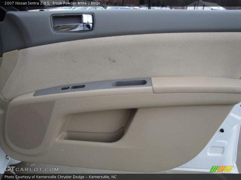 Fresh Powder White / Beige 2007 Nissan Sentra 2.0 S