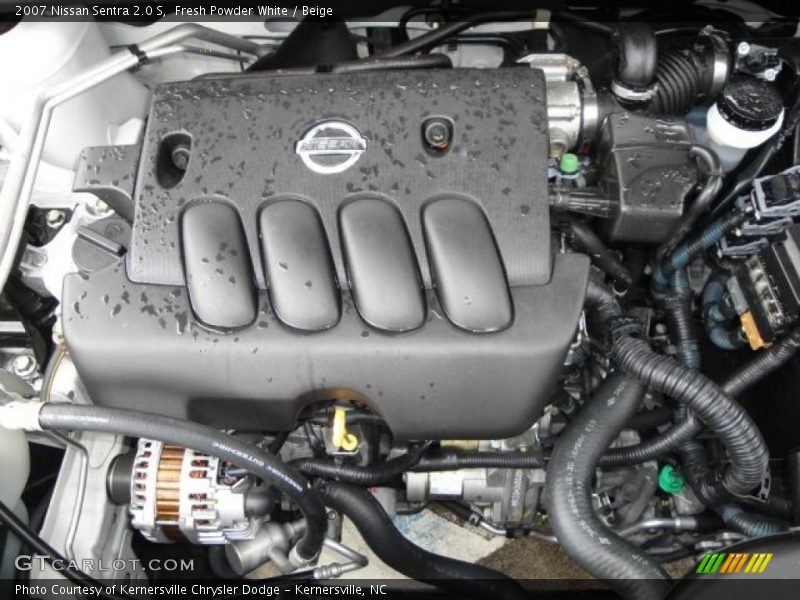 Fresh Powder White / Beige 2007 Nissan Sentra 2.0 S