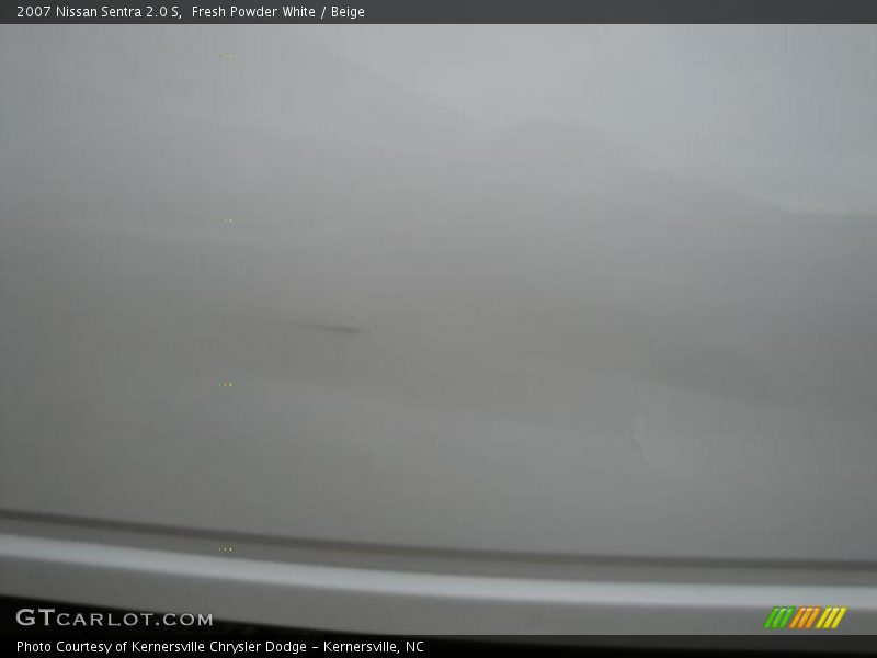Fresh Powder White / Beige 2007 Nissan Sentra 2.0 S