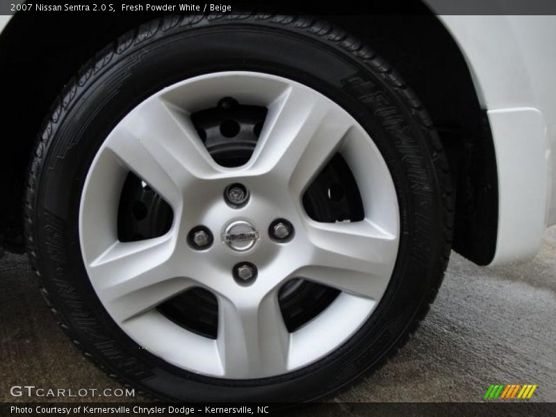 Fresh Powder White / Beige 2007 Nissan Sentra 2.0 S