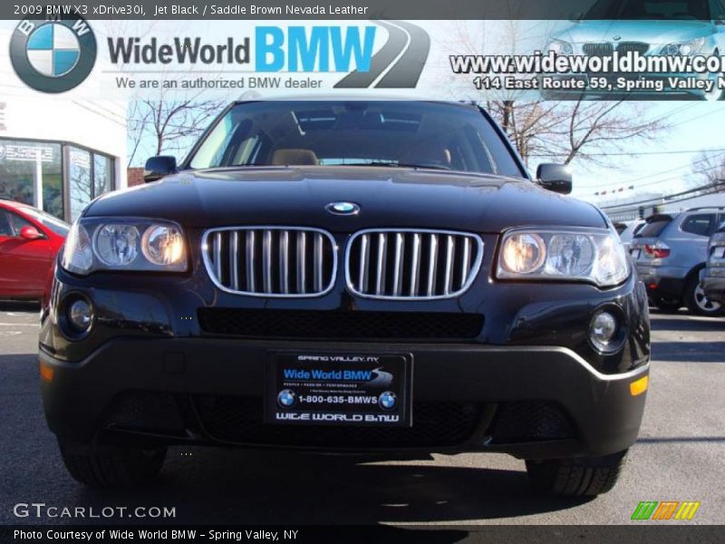 Jet Black / Saddle Brown Nevada Leather 2009 BMW X3 xDrive30i