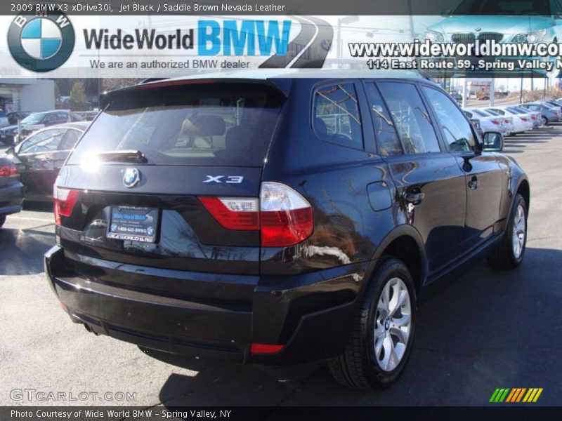 Jet Black / Saddle Brown Nevada Leather 2009 BMW X3 xDrive30i