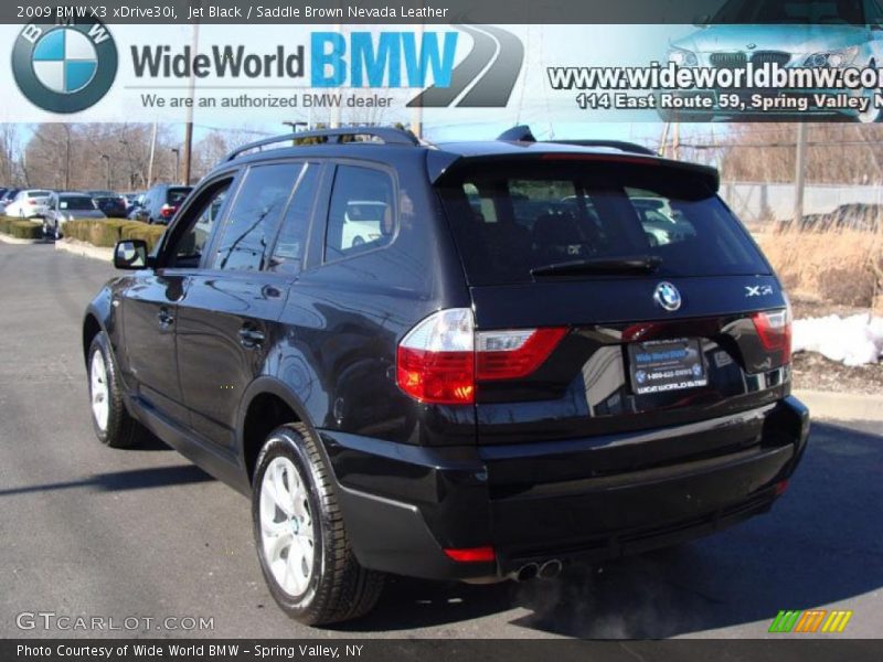 Jet Black / Saddle Brown Nevada Leather 2009 BMW X3 xDrive30i