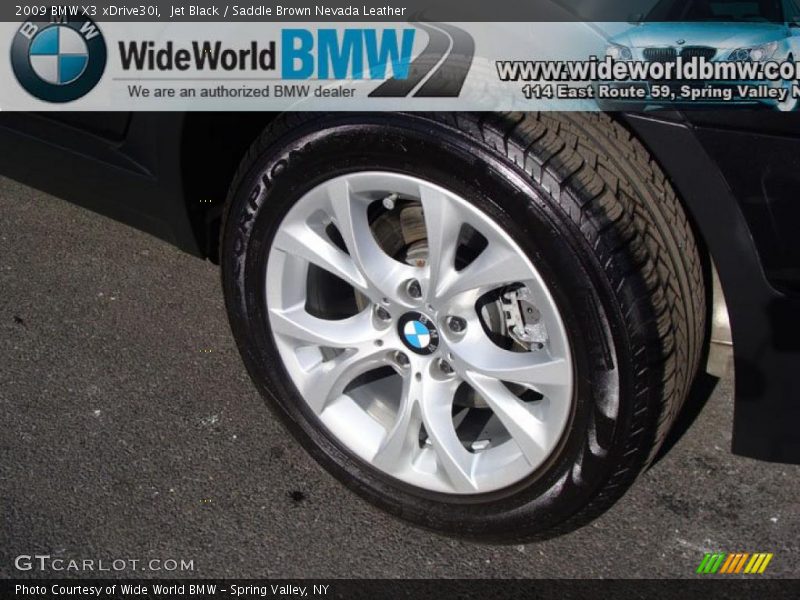 Jet Black / Saddle Brown Nevada Leather 2009 BMW X3 xDrive30i