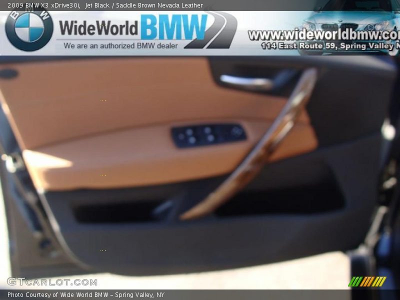 Jet Black / Saddle Brown Nevada Leather 2009 BMW X3 xDrive30i