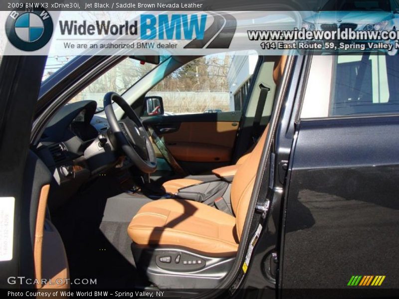 Jet Black / Saddle Brown Nevada Leather 2009 BMW X3 xDrive30i