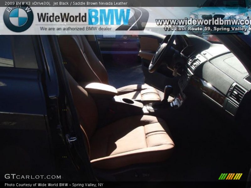 Jet Black / Saddle Brown Nevada Leather 2009 BMW X3 xDrive30i