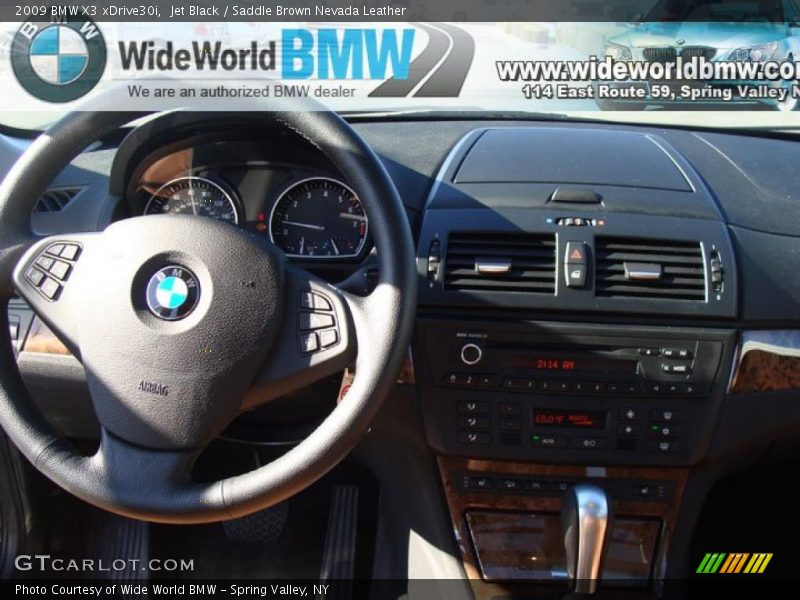 Jet Black / Saddle Brown Nevada Leather 2009 BMW X3 xDrive30i