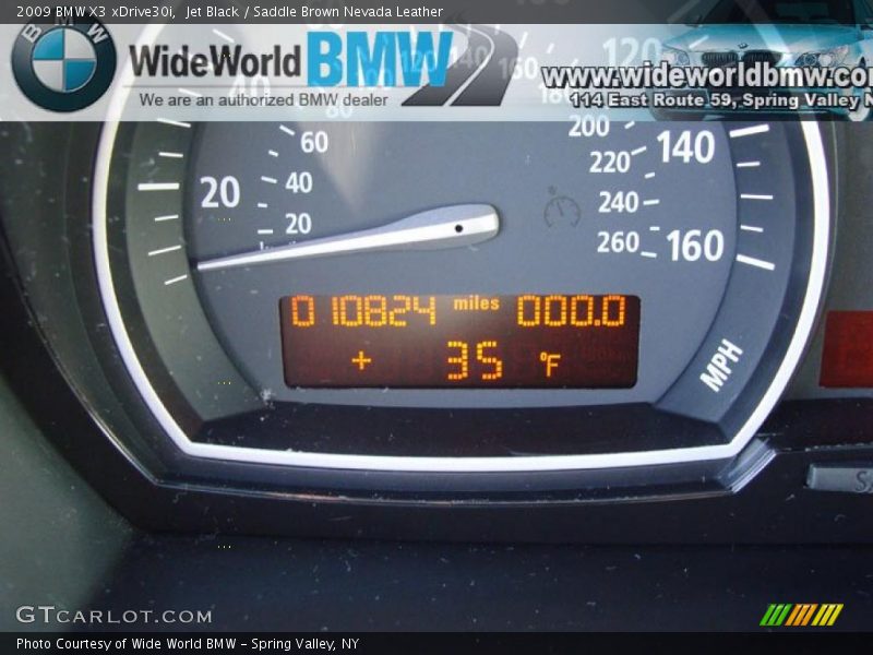 Jet Black / Saddle Brown Nevada Leather 2009 BMW X3 xDrive30i