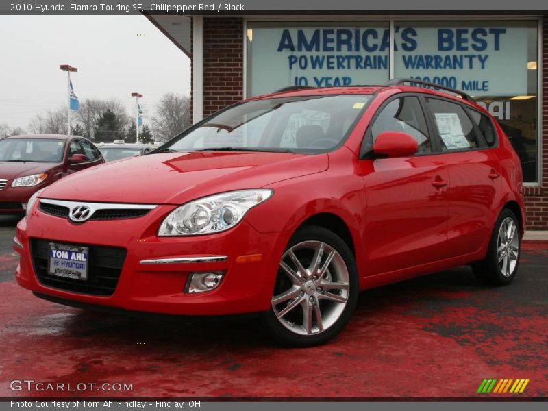 Chilipepper Red / Black 2010 Hyundai Elantra Touring SE