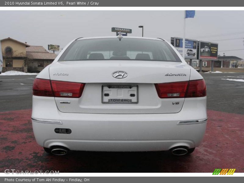 Pearl White / Gray 2010 Hyundai Sonata Limited V6