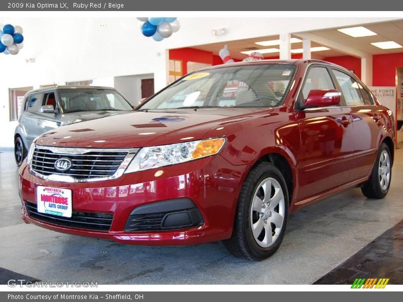 Ruby Red / Beige 2009 Kia Optima LX