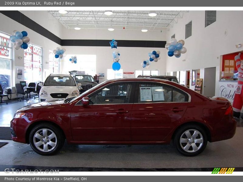 Ruby Red / Beige 2009 Kia Optima LX