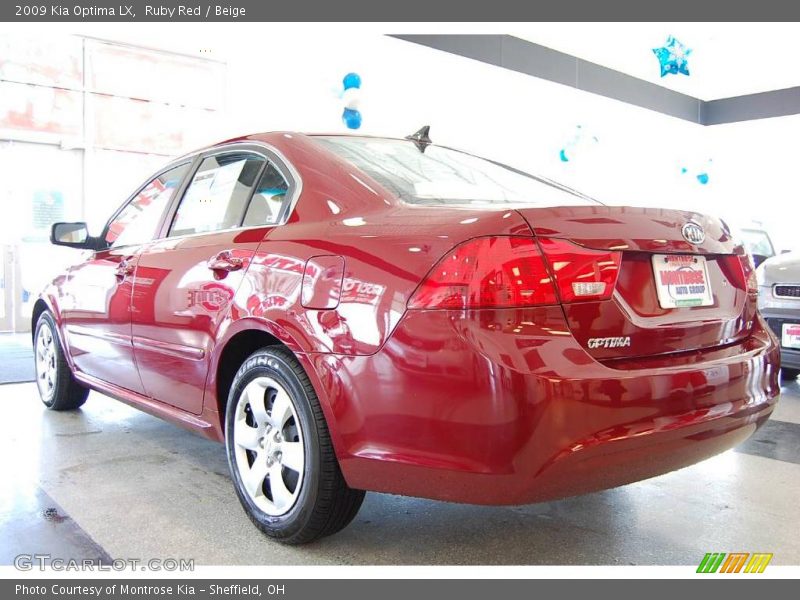Ruby Red / Beige 2009 Kia Optima LX