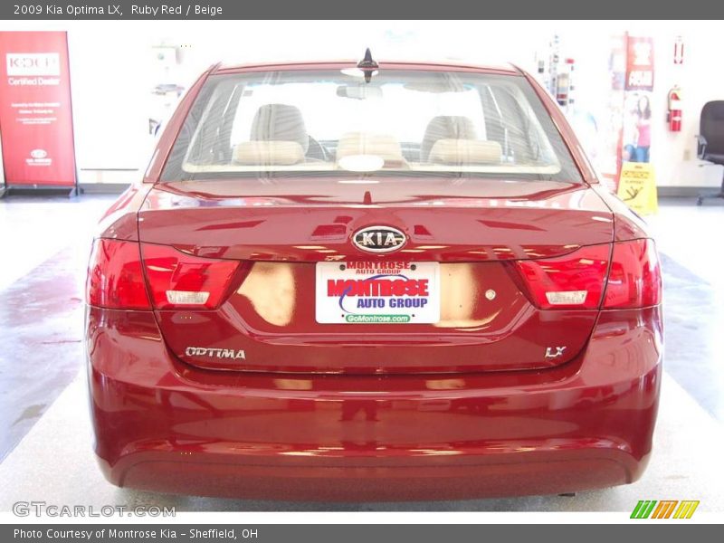 Ruby Red / Beige 2009 Kia Optima LX