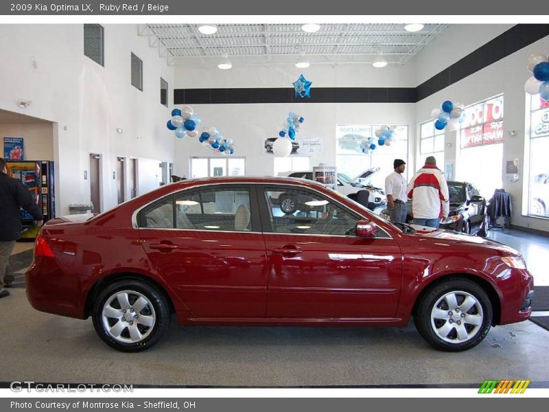 Ruby Red / Beige 2009 Kia Optima LX