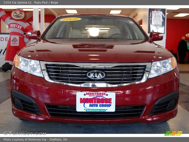 Ruby Red / Beige 2009 Kia Optima LX