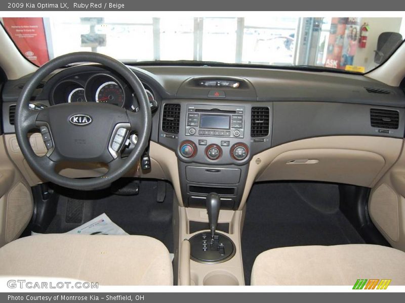 Ruby Red / Beige 2009 Kia Optima LX