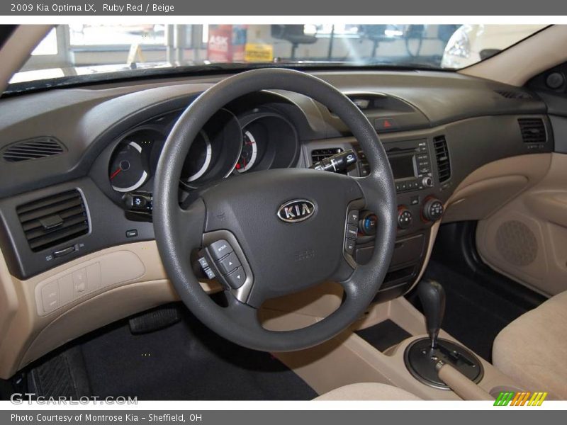 Ruby Red / Beige 2009 Kia Optima LX