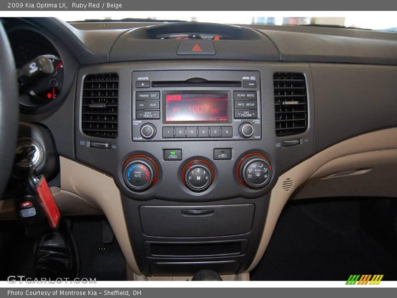 Ruby Red / Beige 2009 Kia Optima LX