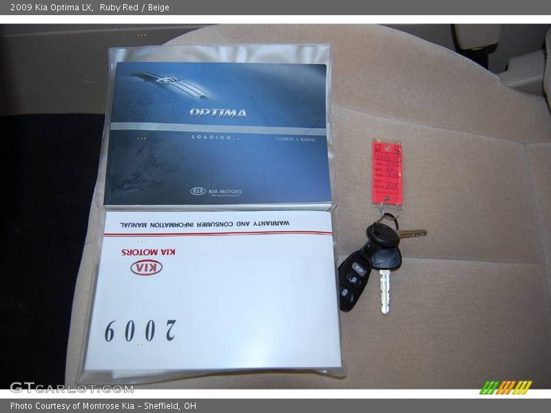 Ruby Red / Beige 2009 Kia Optima LX