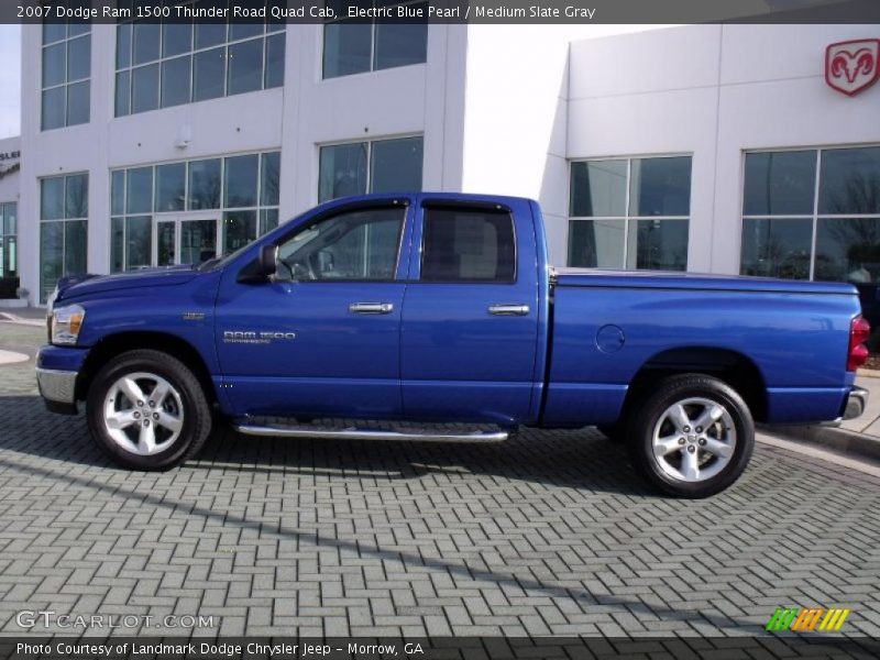 Electric Blue Pearl / Medium Slate Gray 2007 Dodge Ram 1500 Thunder Road Quad Cab