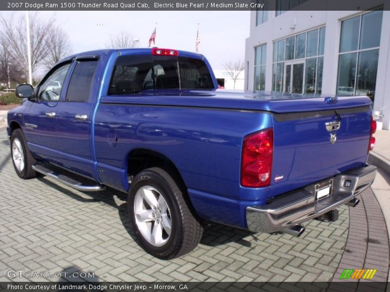Electric Blue Pearl / Medium Slate Gray 2007 Dodge Ram 1500 Thunder Road Quad Cab