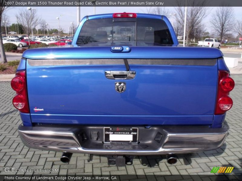 Electric Blue Pearl / Medium Slate Gray 2007 Dodge Ram 1500 Thunder Road Quad Cab