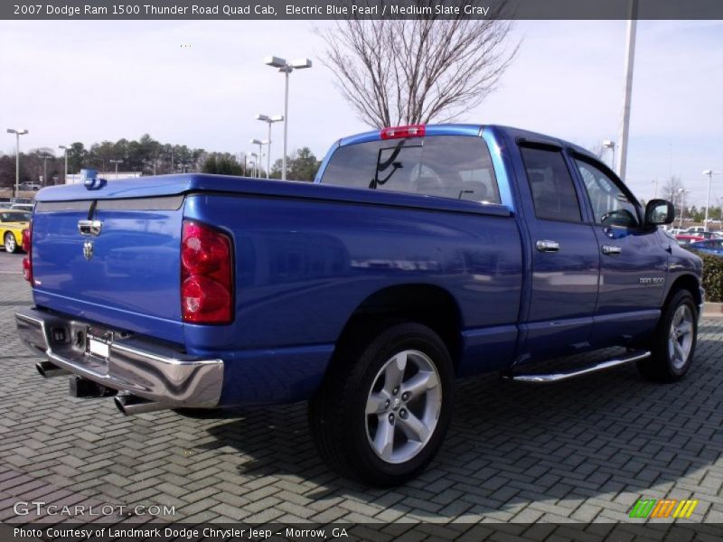 Electric Blue Pearl / Medium Slate Gray 2007 Dodge Ram 1500 Thunder Road Quad Cab