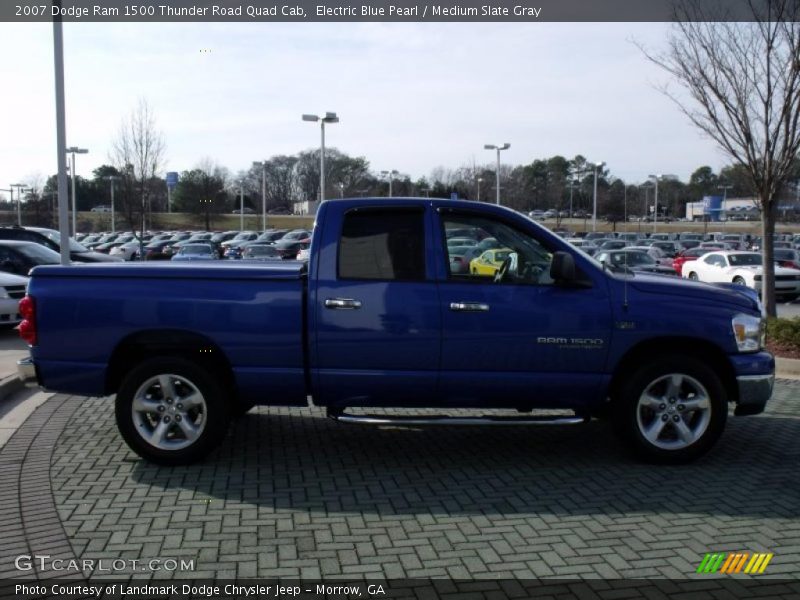 Electric Blue Pearl / Medium Slate Gray 2007 Dodge Ram 1500 Thunder Road Quad Cab