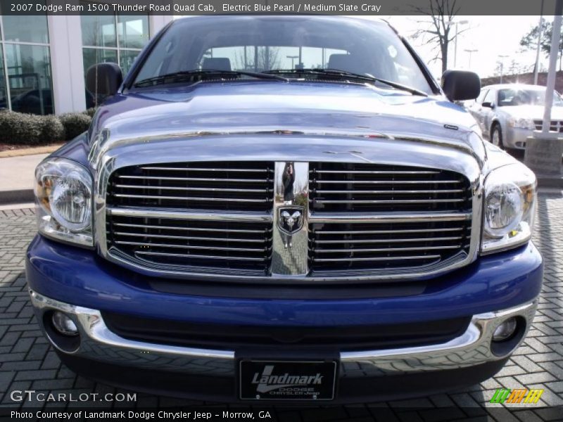 Electric Blue Pearl / Medium Slate Gray 2007 Dodge Ram 1500 Thunder Road Quad Cab