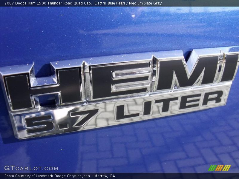 Electric Blue Pearl / Medium Slate Gray 2007 Dodge Ram 1500 Thunder Road Quad Cab