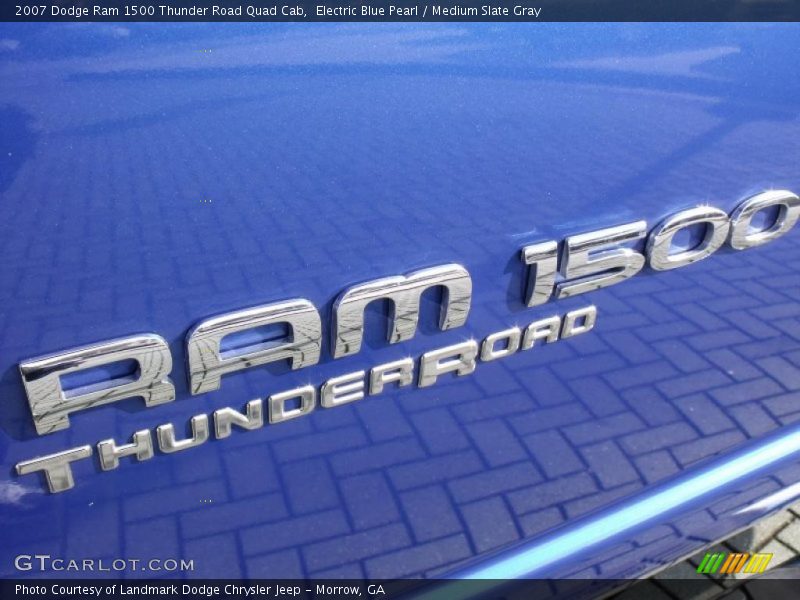 Electric Blue Pearl / Medium Slate Gray 2007 Dodge Ram 1500 Thunder Road Quad Cab