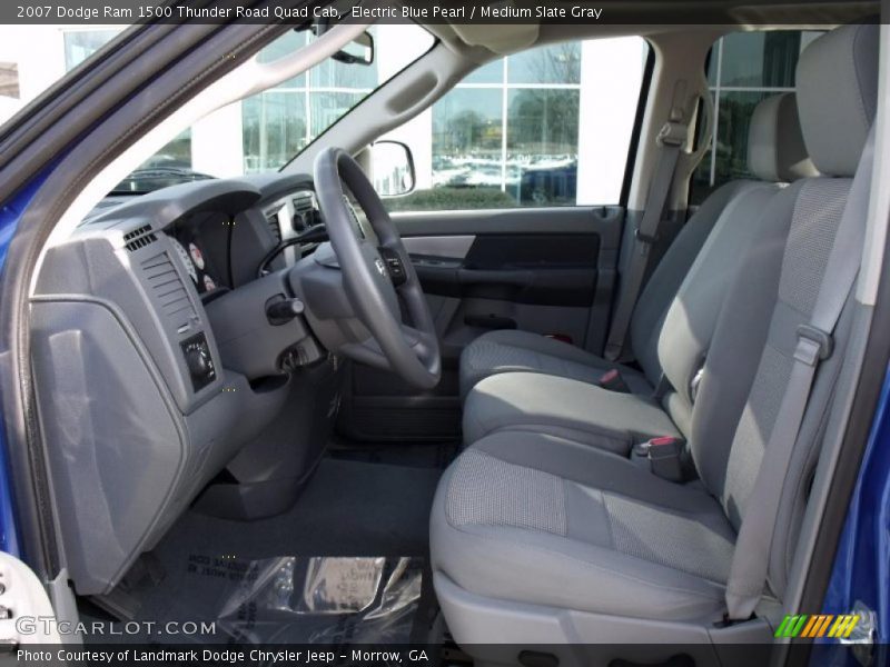 Electric Blue Pearl / Medium Slate Gray 2007 Dodge Ram 1500 Thunder Road Quad Cab