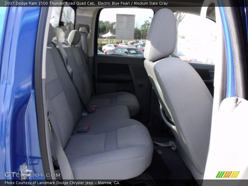 Electric Blue Pearl / Medium Slate Gray 2007 Dodge Ram 1500 Thunder Road Quad Cab
