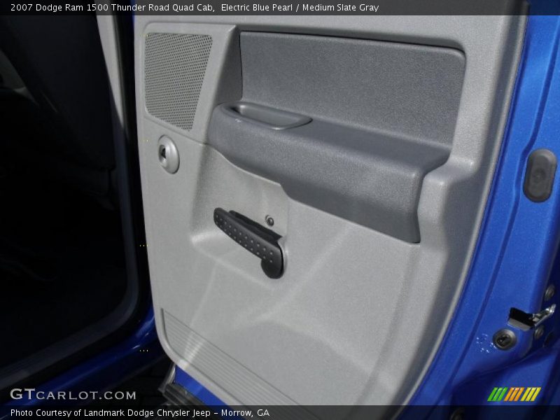Electric Blue Pearl / Medium Slate Gray 2007 Dodge Ram 1500 Thunder Road Quad Cab